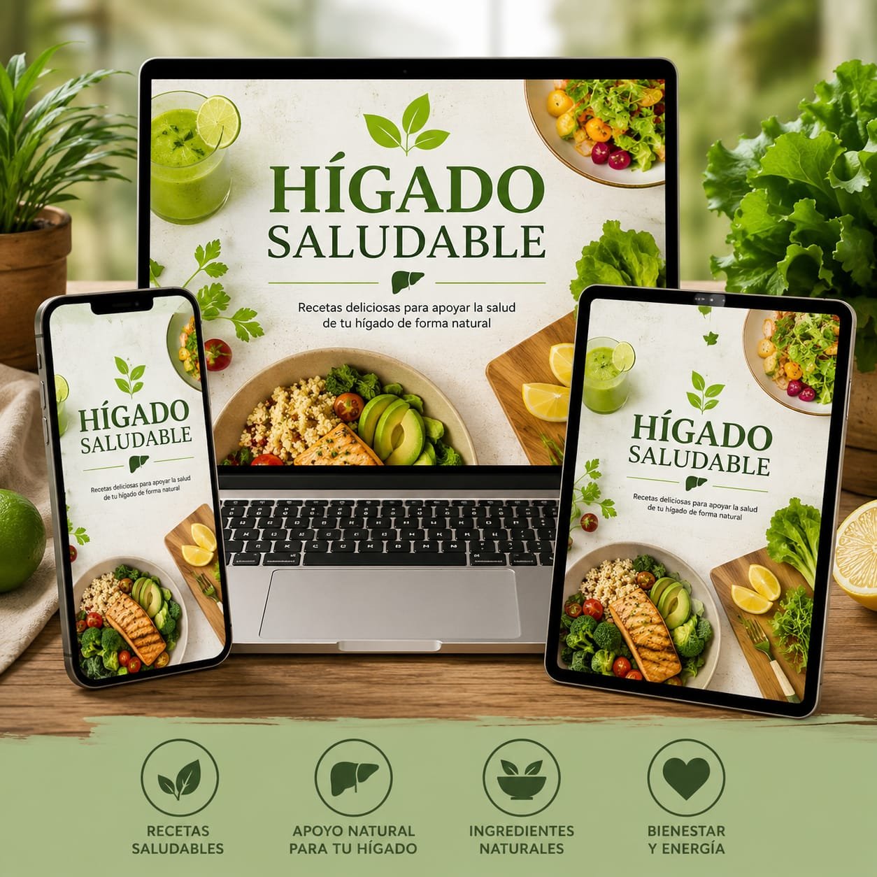 Hígado Saludable disponible en computadora y celular